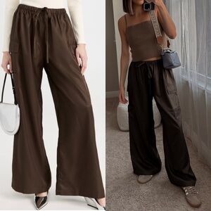Reformation Brown Wide Leg Pants